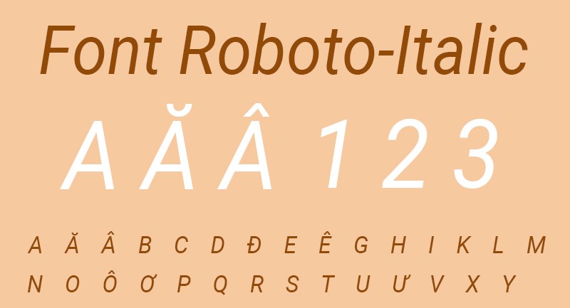 Font Roboto-Italic Font Roboto-Italic