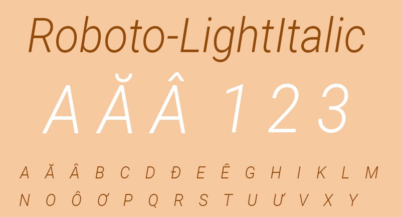 Font Roboto-LightItalic Font Roboto-LightItalic
