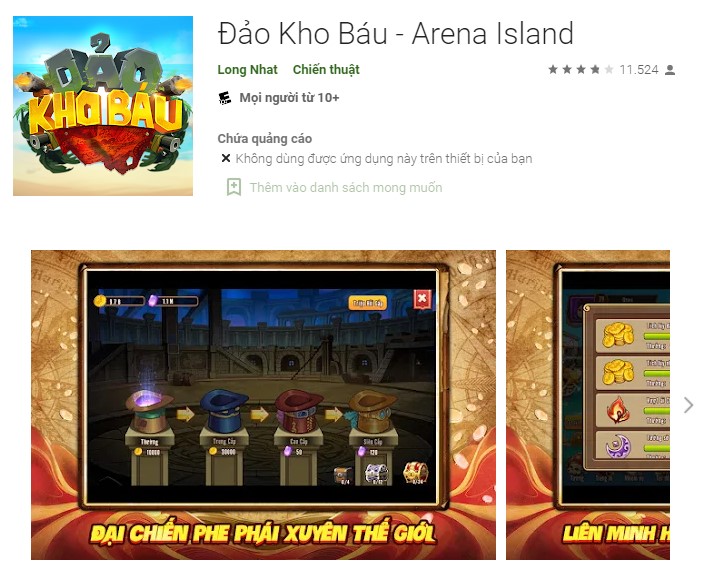 Game Đảo Kho Báu - Arena Island Game Đảo Kho Báu - Arena Island