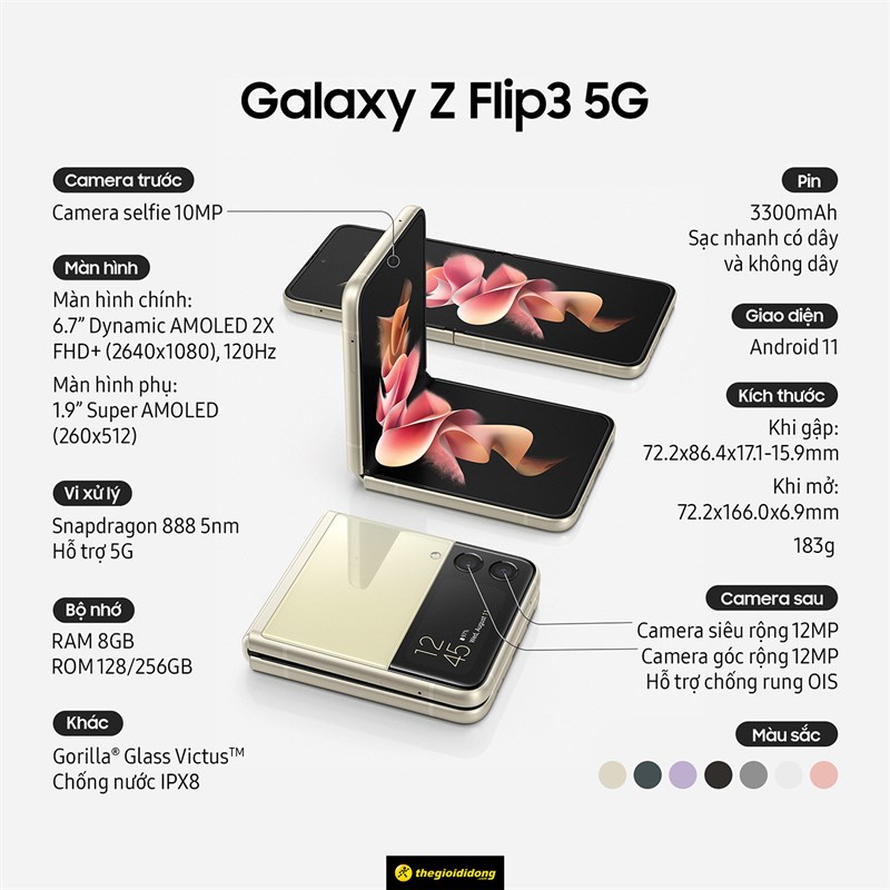 Galaxy Z Flip3 ra mắt: Nâng cấp toàn diện, có chống nước, giá quá tốt Galaxy Z Flip3 ra mắt: Nâng cấp toàn diện, có chống nước, giá quá tốt