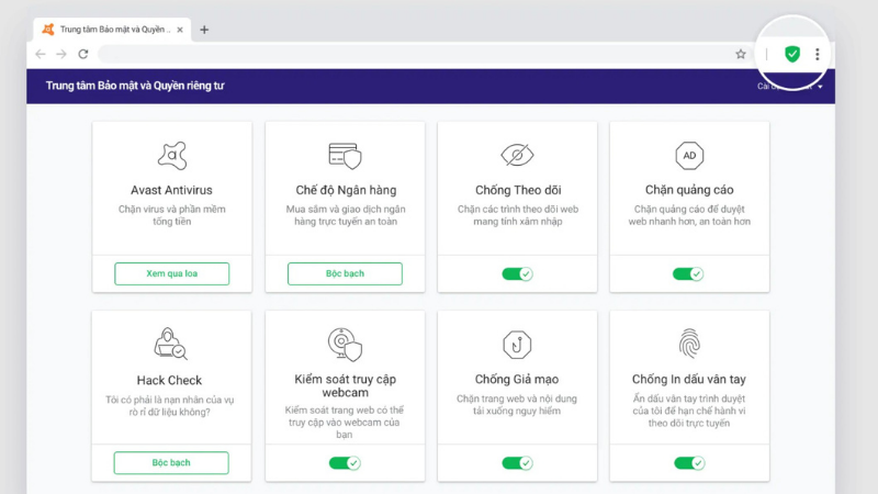 Tính năng của Avast Secure Browser Tính năng của Avast Secure Browser