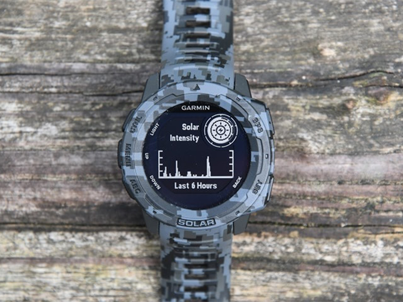 Hình thực tế Garmin Instinct Solar dây silicone camo