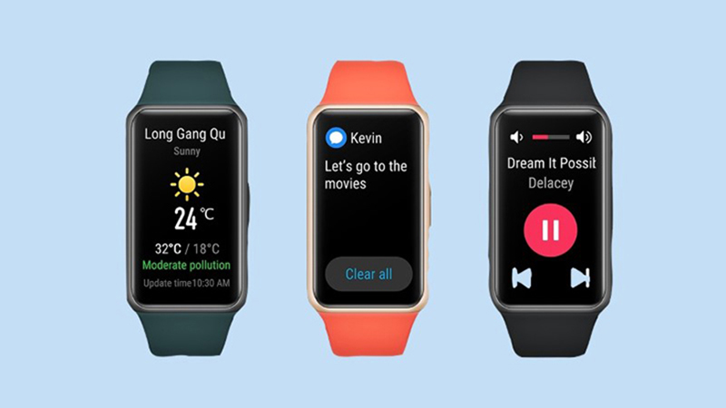Mẫu đồng hồ Huawei band 6 dây silicone tiện lợi