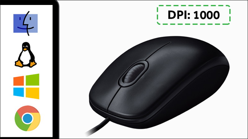 Chỉ số DPI của Logitech M100r Đen