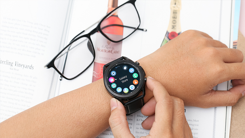 Samsung Galaxy Watch 3 45mm viền thép đen dây da