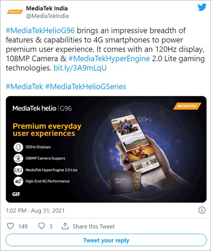 Realme 8i sẽ sử dụng chip Helio G96, camera 108MP và màn hình 120Hz Realme 8i sẽ sử dụng chip Helio G96, camera 108MP và màn hình 120Hz