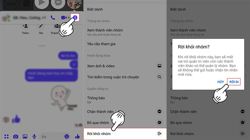 Rời khỏi nhóm Rời khỏi nhóm
