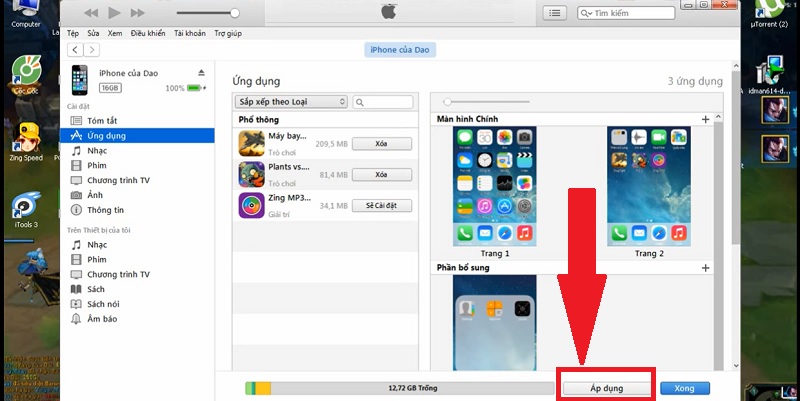 Cài đặt ứng dụng thông qua iTunes - Bước 5