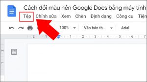 Vào Tab Tệp