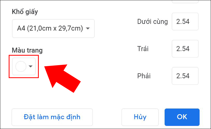 video-cach-doi-mau-nen-google-docs-bang-may-tinh-dien-1-3 Chọn màu trang