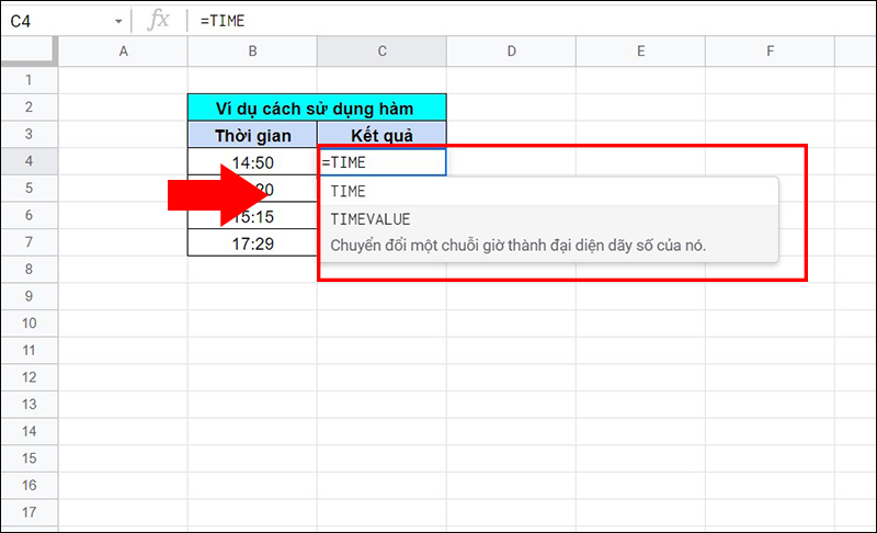video-cach-su-dung-ham-timevalue-trong-google-sheet2035-800x486-1 Nhập tên hàm để sử dụng