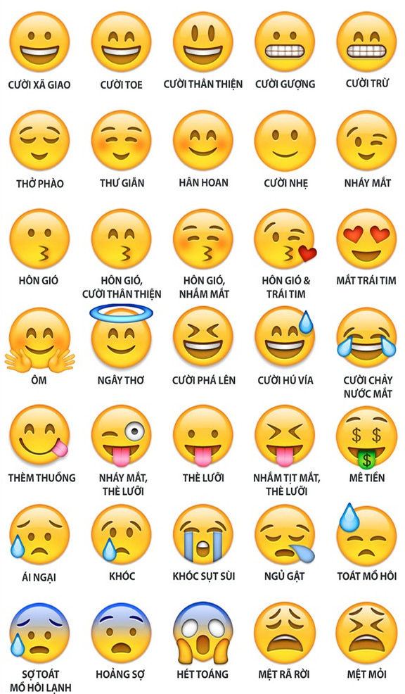 Ý nghĩa của những biểu tượng cảm xúc Emoticon hay dùng 2