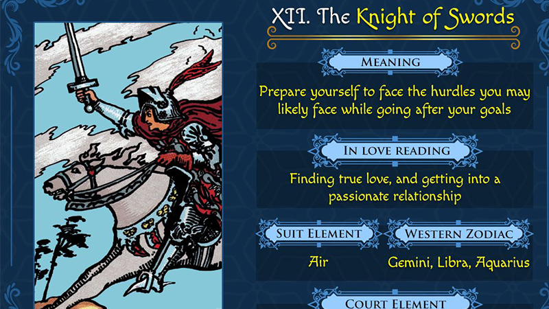 Ý nghĩa ngược của Knight of Swords về sức khỏe
