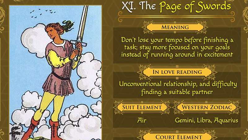 Ý nghĩa xuôi của Knight of Swords về tinh thần