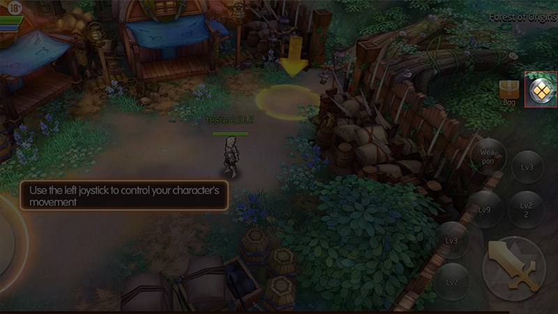 Mở game và chọn biểu tượng 4 ô vuông nhỏ Mở game và chọn biểu tượng 4 ô vuông nhỏ