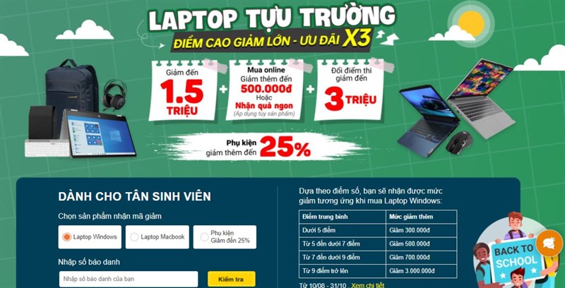 Laptop tựu trường - Điểm cao giảm lớn Laptop tựu trường - Điểm cao giảm lớn