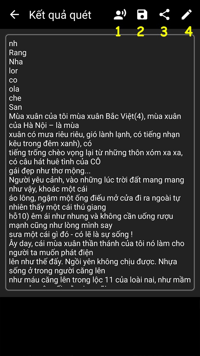 Giao diện sau khi chuyển đổi văn bản thành công Giao diện sau khi chuyển đổi văn bản thành công