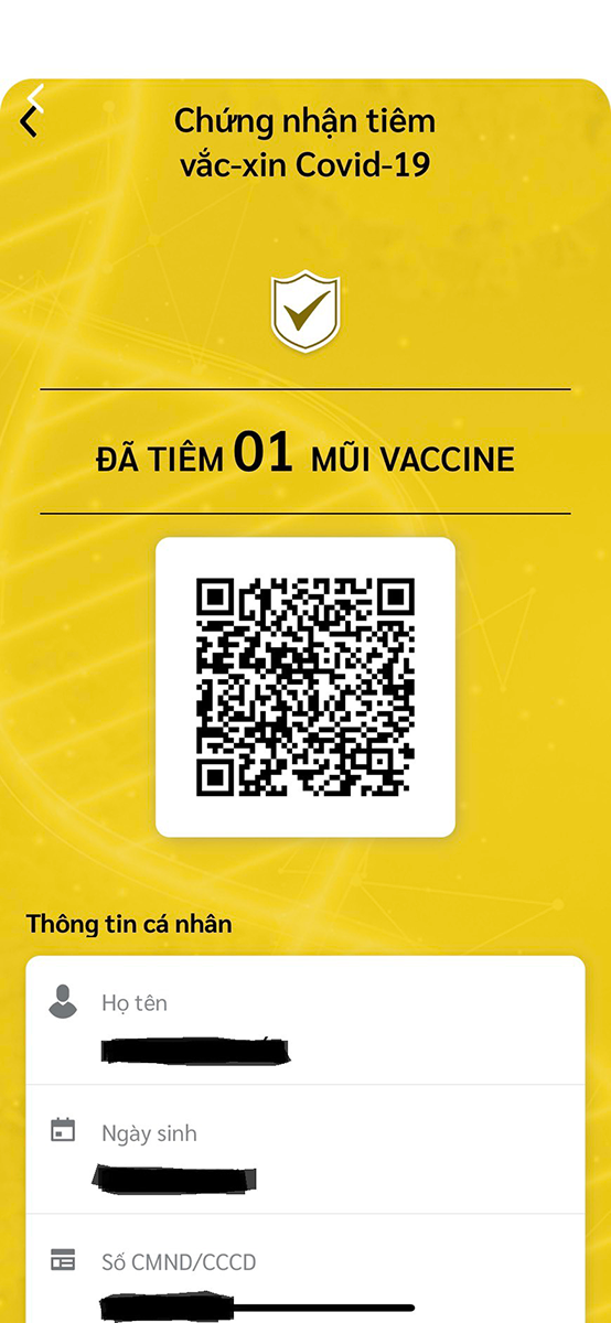 Chứng nhận tiêm vắc-xin Covid-19 Chứng nhận tiêm vắc-xin Covid-19