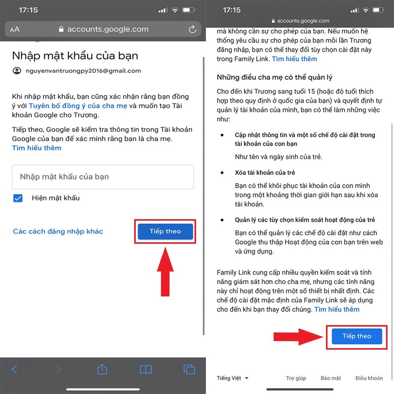 Tạo tài khoản Gmail cho con Tạo tài khoản Gmail cho con