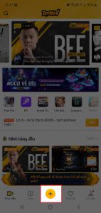 Mở ứng dụng BOOYAH > Chọn nút Tạo mới