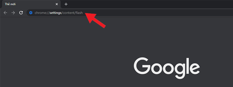 Bạn có thể sao chép đường dẫn chrome://settings/content/flash và dán vào thanh tìm kiếm