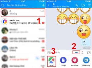 Chọn người bạn muốn chia sẻ vị trí
