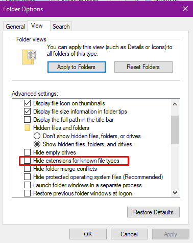 Cách hiện file ẩn và đuôi file trên Windows 10/8.1/8/7 9