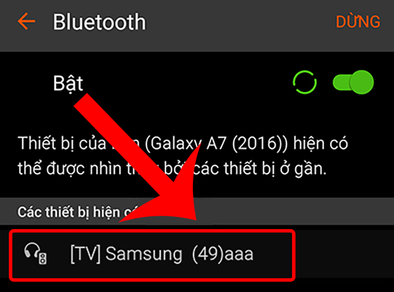 cach-ket-noi-dien-thoai-voi-tivi-thong-qua-bluetooth-de-3-2-5 Bật Bluetooth trên điện thoại rồi kết nối với tivi