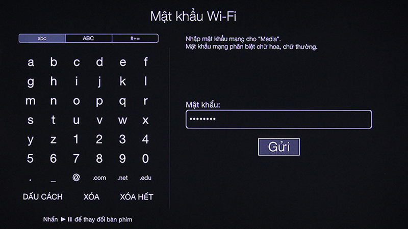 Bạn thực hiện kết nối với mạng WiFi mình muốn