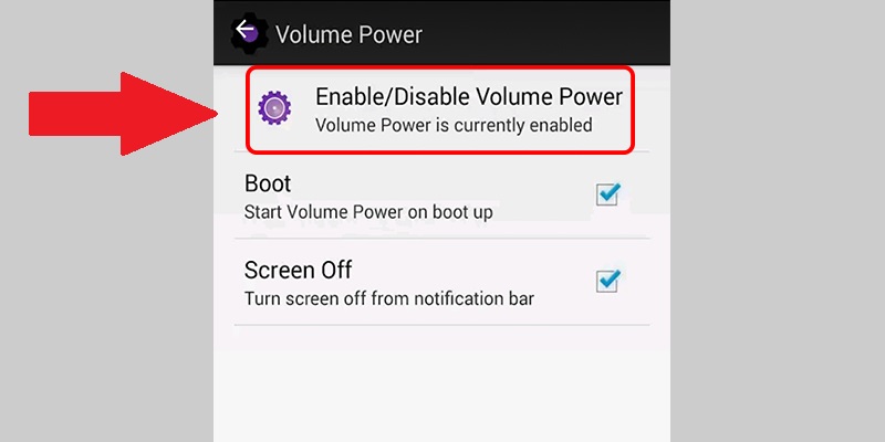 Ứng dụng Power Button to Volume Button