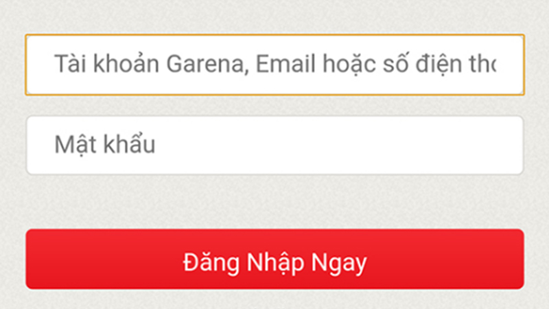 Bạn có thể sử dụng tài khoản Garena có sẵn để đăng nhập vào game