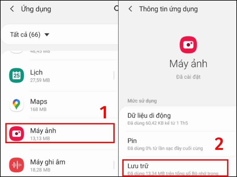 Click vào Lưu trữ