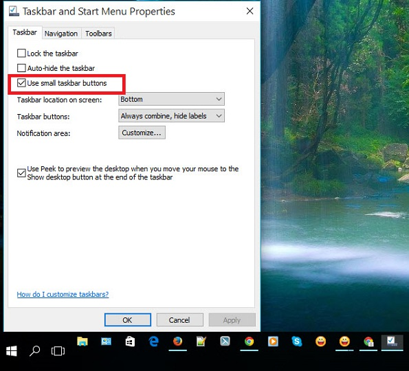 Cách thu gọn, nhóm các icon trên thanh taskbar windows 10,8.1, 8 6