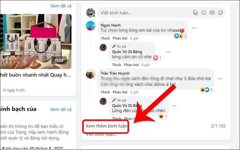 Chọn Xem thêm bình luận để có thể đọc được tất cả các bình luận