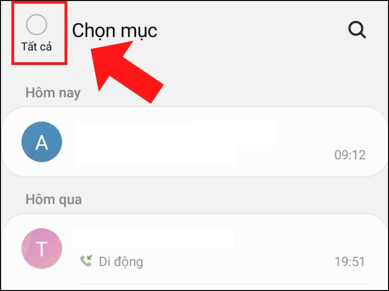 Chọn Tất cả