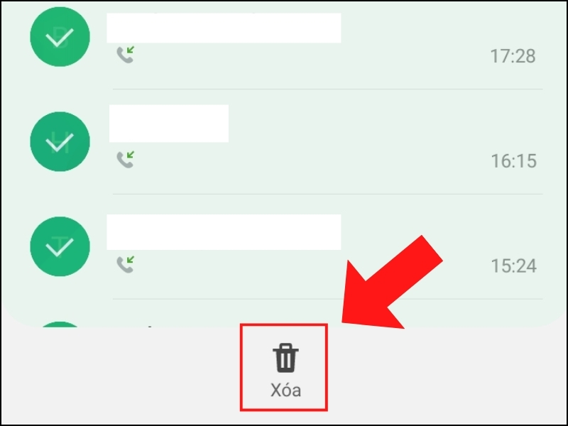 Xóa tất cả