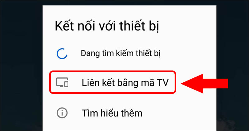 chi-tiet-cach-ket-noi-dien-thoai-voi-tivi-asanzo-bang206-1-800x420-1 Nhấn vào Liên kết bằng mã tivi