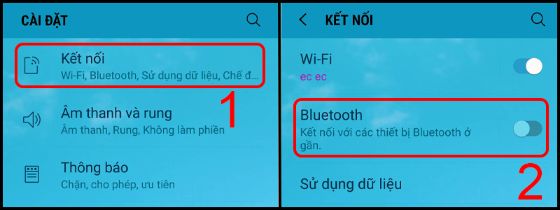Bật Bluetooth