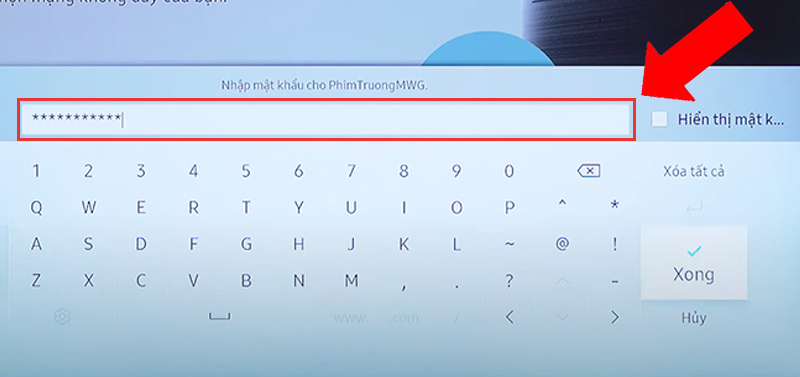 Bạn cần nhập mật khẩu WiFi của mình