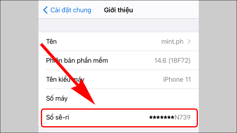 Bạn có thể nhấn giữ số sê-ri và sao chép