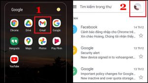 Vào ứng dụng Gmail