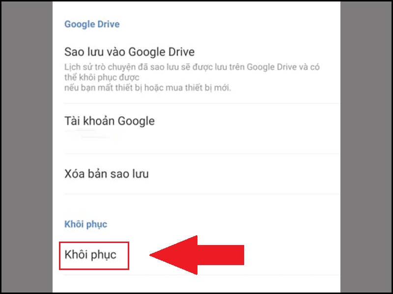 Khôi phục tin nhắn Line trên điện thoại Android