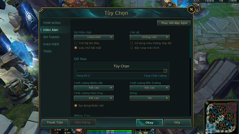 Cấu hình max setting cho phép cài đặt đồ họa game ở mức cao