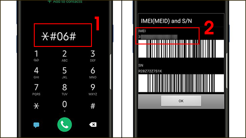 Kiểm tra số IMEI trên điện thoại bằng bàn phím cuộc gọi
