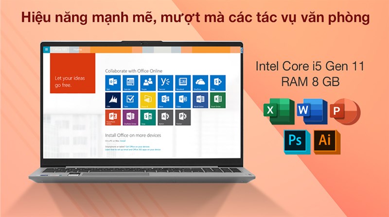 Laptop Lenovo Ideapad 5 15ITL05 i5 1135G7 (82FG00P5VN) Laptop Lenovo Ideapad 5 15ITL05 i5 1135G7 (82FG00P5VN)