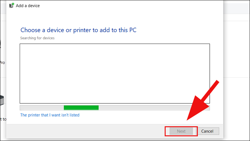 Trình Printer Wizard sẽ xuất hiện, bạn nhấn Next