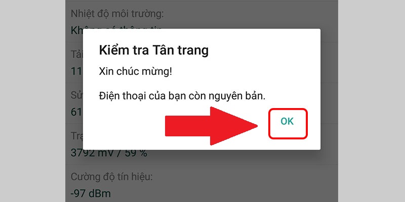 Bấm OK để hoàn tất quá trình.