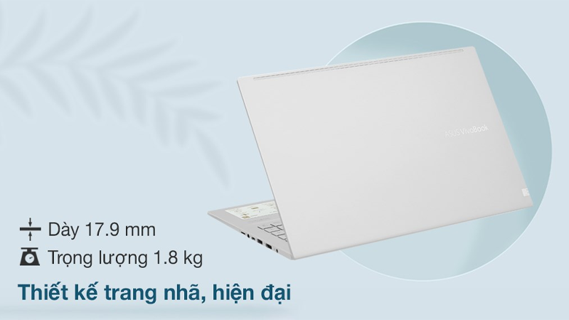 Laptop Asus VivoBook A515EA i3 có vẻ ngoài thanh lịch, sang trọng