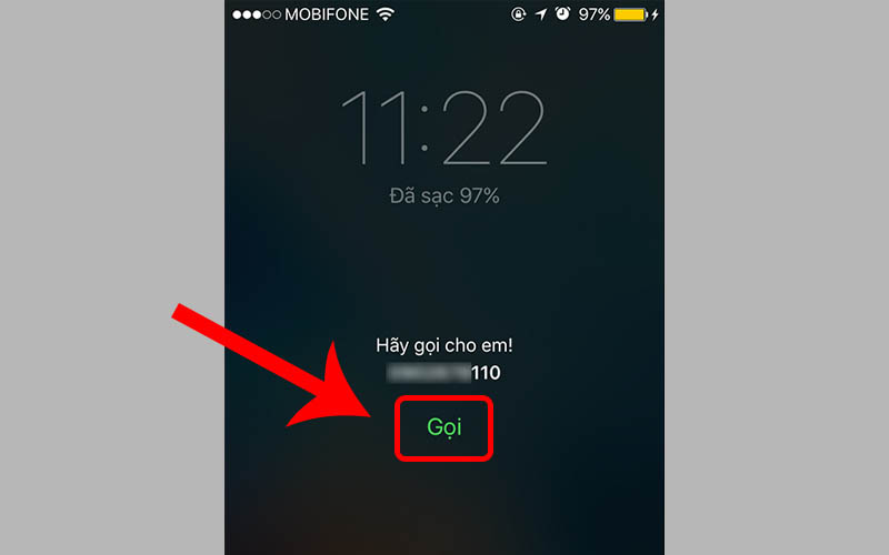 Nhấn nút gọi khi tìm được iPhone
