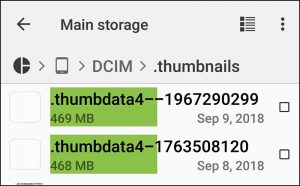 File .thumbnails trên điện thoại Android